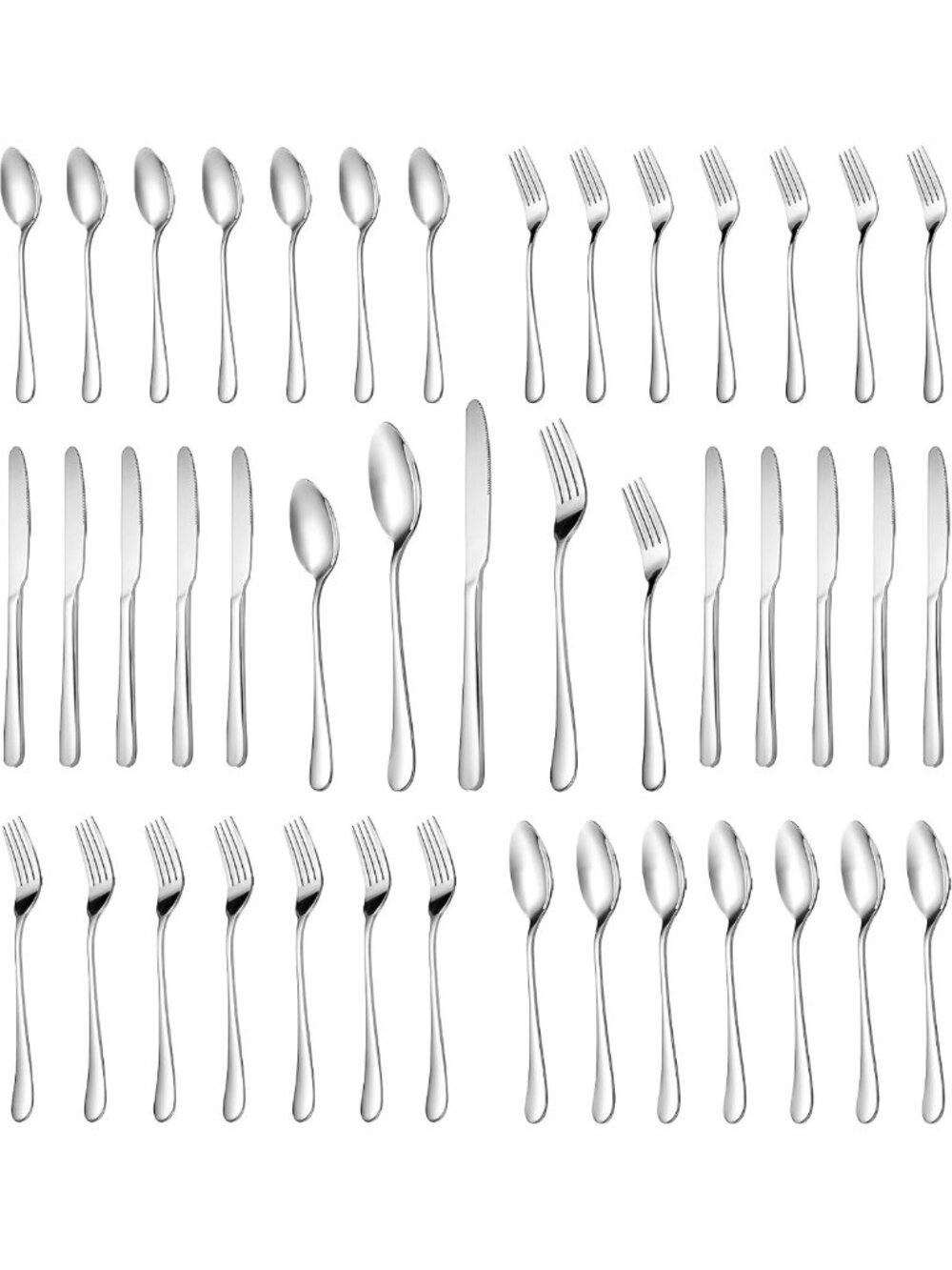 30-Piece Premium Stainless Steel Flatware Set for 6 | Mirror Polished Cutlery